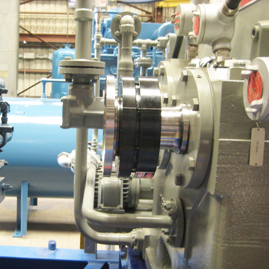 Shrink disc on machine Shrink disc on machine